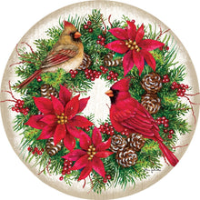 Fall and Winter Suncatchers cardinal wreath