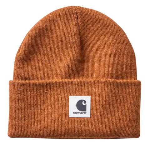Carhartt Children's Rubber Patch Watch Cap Beanie in Carhartt brown