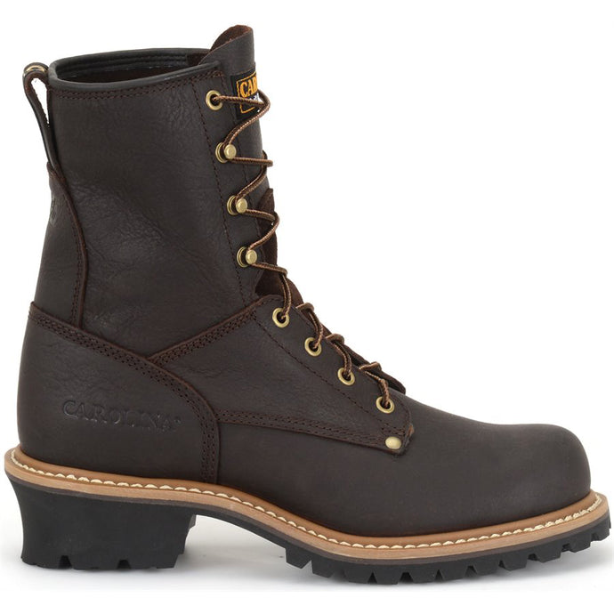 Carolina Elm Steel Toe Logger Boot in profile