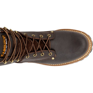 Carolina Elm Steel Toe Logger Boot top view