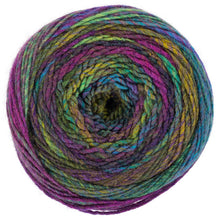 Catwalk purple, blue, green, and yellow yarn