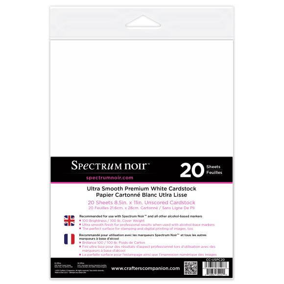 Spectrum Noir Ultra Smooth Premium White Cardstock CCUSPC20 – Good's Store  Online