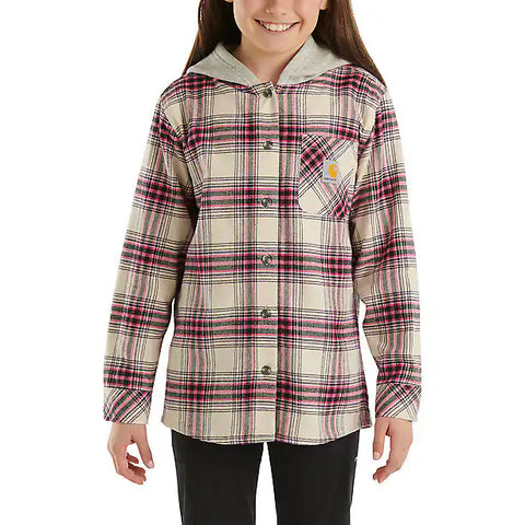 Malt Girls' Long-Sleeve Pocket Flannel Shirt CE9147