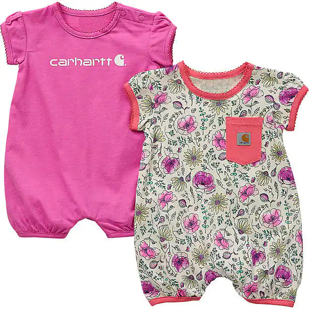 Girls' Short Sleeve Floral Romp 2-Piece Set CG9841