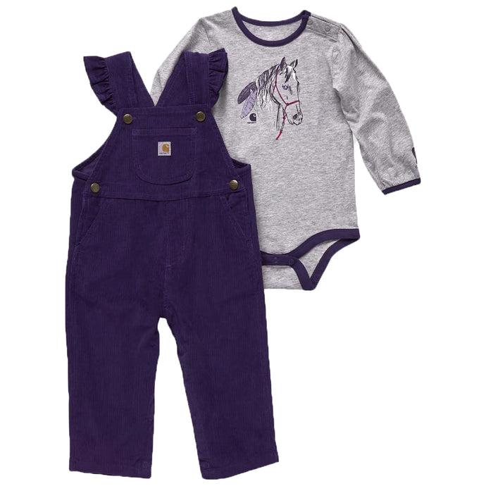 Baby Girls' 2-Piece Long-Sleeve Bodysuit & Coveralls Set CG9862