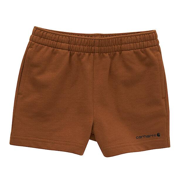 Front of Carhartt Brown French Terry Work Shorts