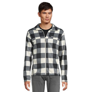 Columbia Men's Steens Mountain Printed Fleece Jacket in chalk 
check color