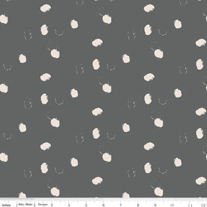 Forgotten Memories Collection Puffy Dots Cotton Fabric charcoal