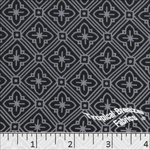 Charcoal, Koshibo Diamond Print Polyester Fabric 048515