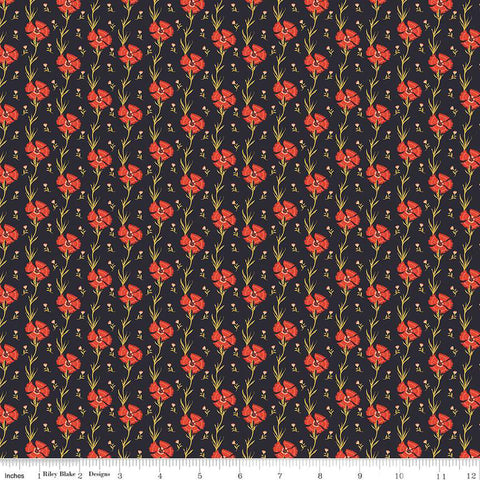 Wanderlust Collection Carnation Cotton Fabric C15474 charcoal