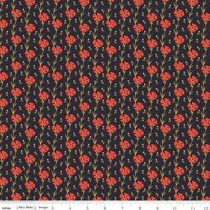 Wanderlust Collection Carnation Cotton Fabric C15474 charcoal