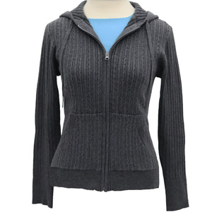 Charcoal gray zippered hoodie