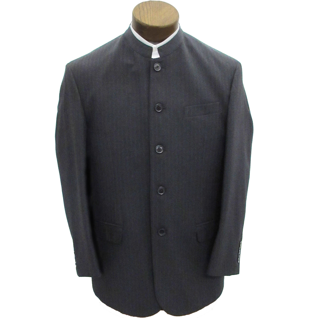 Charcoal coat with pinstripes