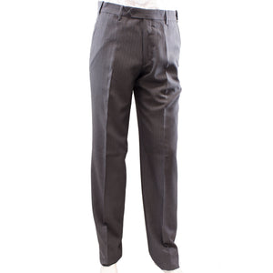 Charcoal pinstripe suit pants