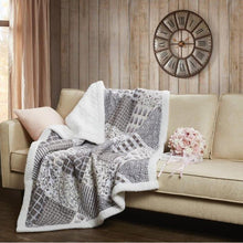 Charming gray sherpa throw