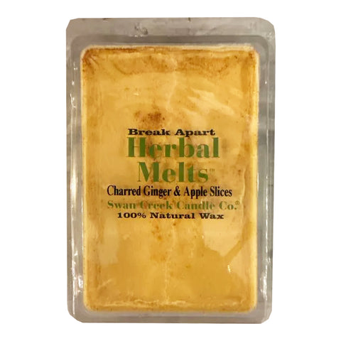 charred giner and apple slices herbal melts