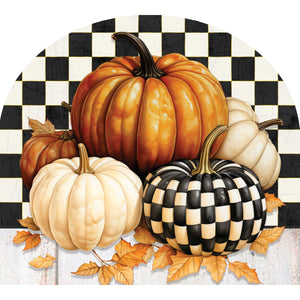 Fall and Winter Arbor Mates checkered pumpkin