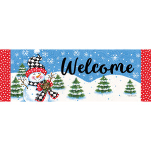 Fall and Winter Signature Signs checkered snowman