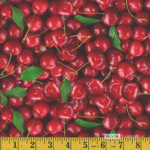 cherries, Fruits and Veggies Cotton Fabric 1125