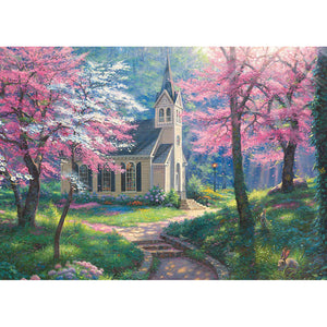 Cherry Blossom Chapel 35-Piece Tray Puzzle 58912