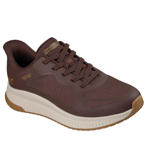Skechers men's Slip-ins BOBS Sport Squad Chaos 4 shoe in chocolate