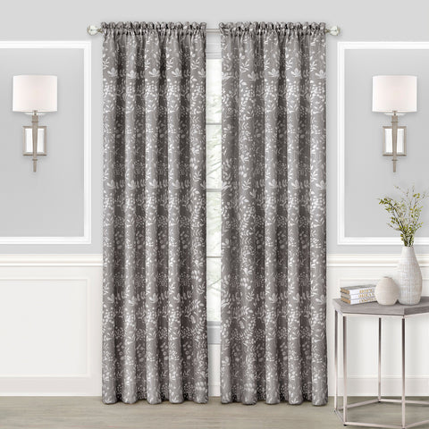 Gray Charlotte Rod Pocket Panel