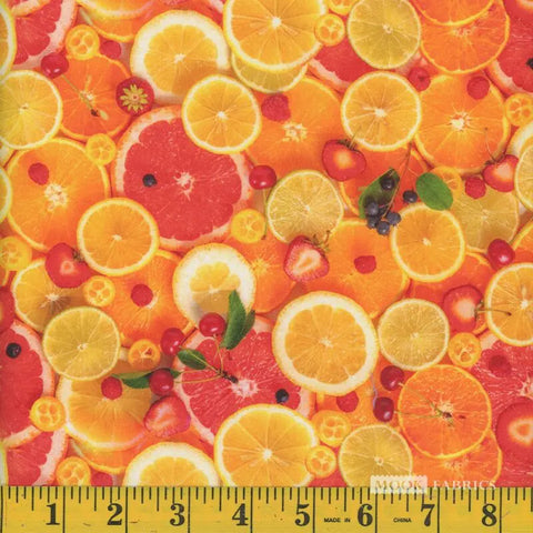 citrus delight, Fruit and Veggies Cotton Fabric 1125
