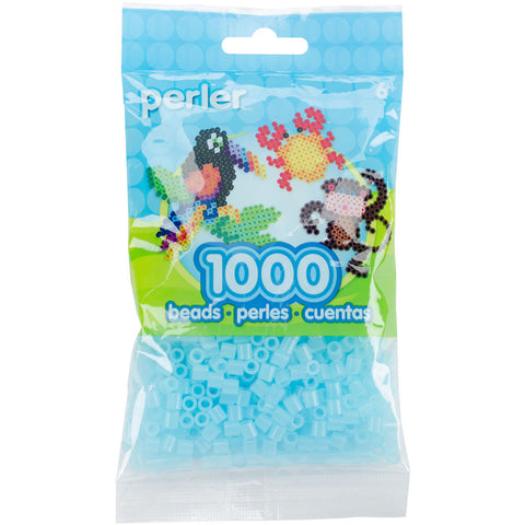 Clear blue beads