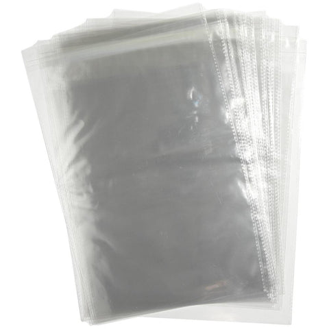 Clear plastic self-sealing bags