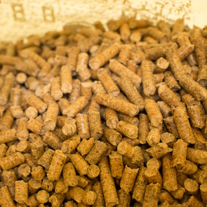Wood pellets close-up