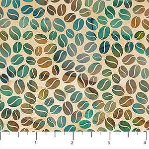 Coffee Beans, Barista Cotton Fabric Collection DP