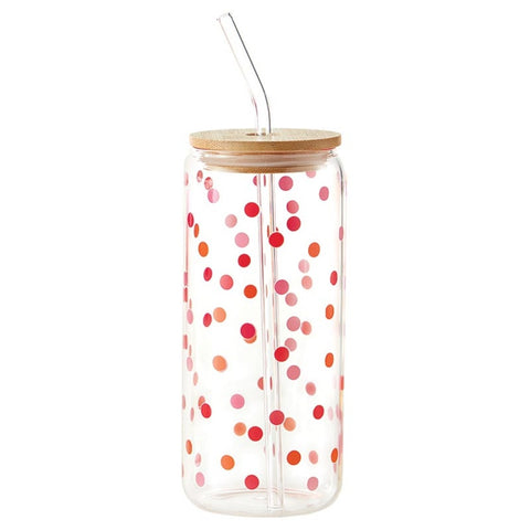 confetti, Cold Brew Glass Tumbler