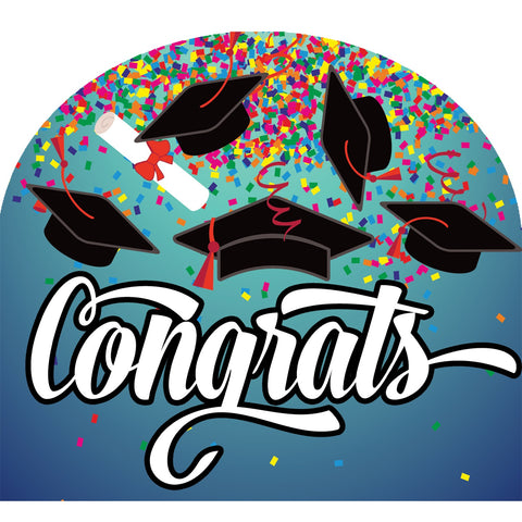 Custom Decor Arbor Mate garden sign showing congrats grad