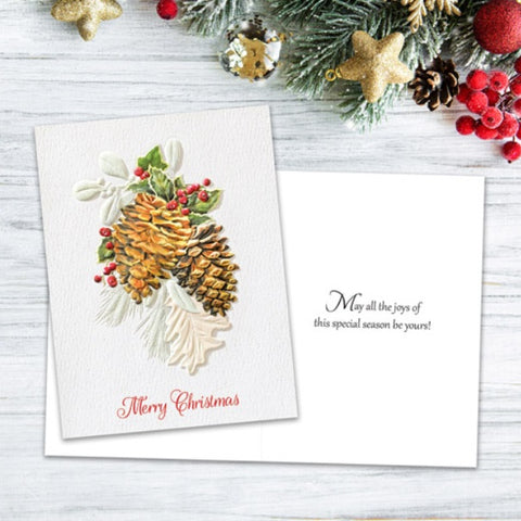 Pumpernickel Press Conifer Christmas petite card & envelope