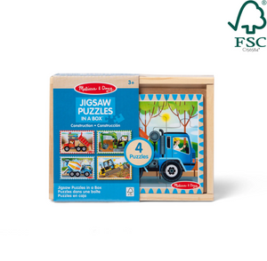 Melissa & Doug wooden jigsaw puzzles in a box