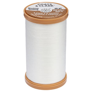 Winter white cotton thread for machine quilting