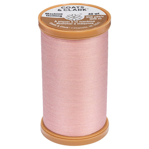 Pink cotton thread for machine quilting