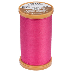 Hot pink cotton thread for machine quilting