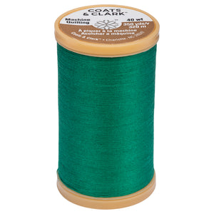 Forest green cotton thread for machine quilting