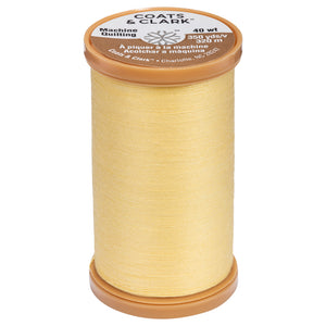 Yellow cotton thread for machine quilting