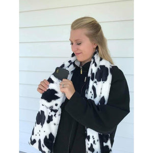 cow skin, Pocket Scarf PSTR