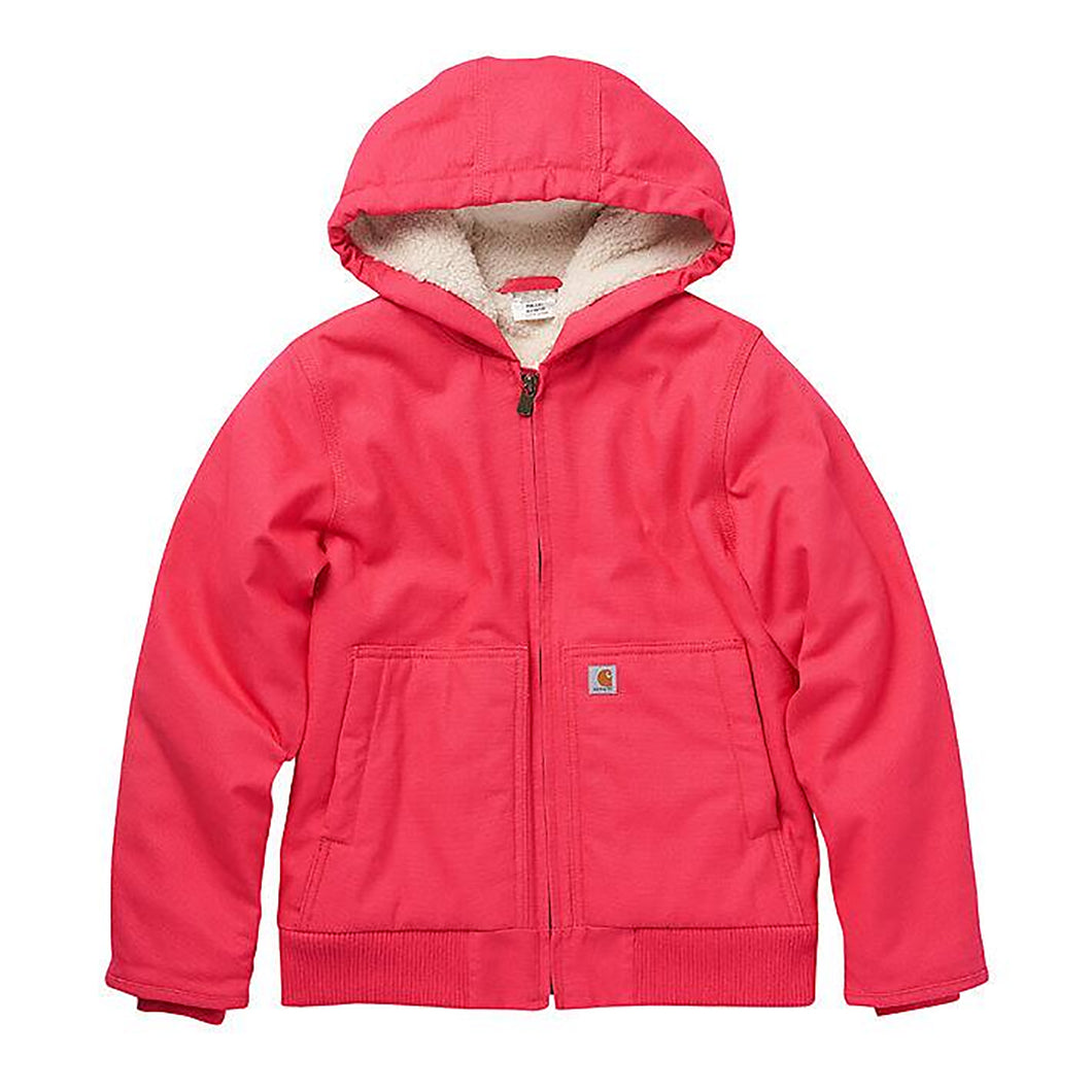 Carhartt Infant Girl's Long Sleeve French Terry Zip-Front Hooded