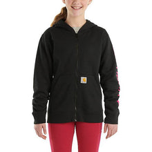 Black Girls' Long-Sleeve Full-Zip Sweatshirt CP9577