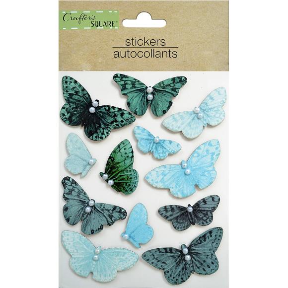 3pcs 3D Butterfly Assorted Sticker, Vintage Creative Sticker For