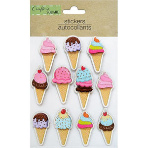 Ice Cream Treat 3D Stickers CR83679