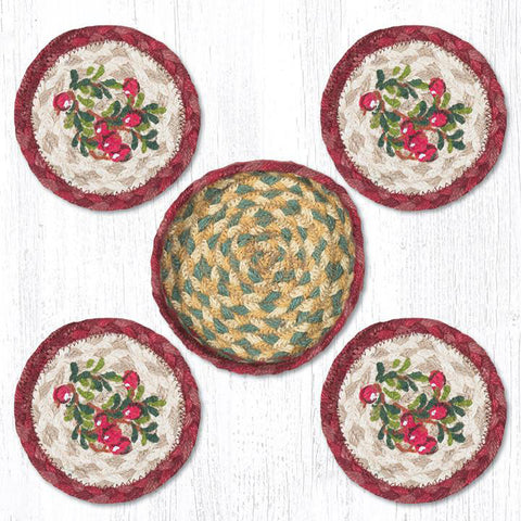 Cranberry coaster set
