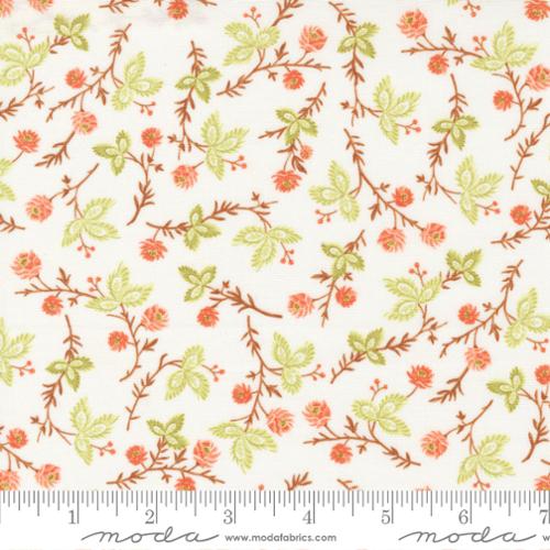 Cinnamon and Cream Collection Autumn Stems Cotton Fabric cream