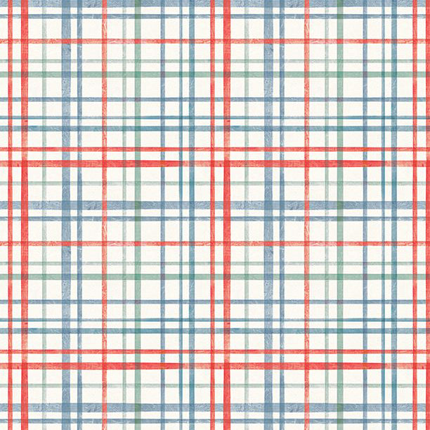 Fresh and Sweet Collection Plaid Cotton Fabric cream