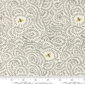cream-Bee Garden Collection Twists and Turns Cotton Fabric 48415