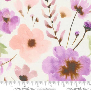 Blooming Lovely Collection Posy Florals Watercolor 16971 cream